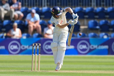 030525 - Glamorgan v Derbyshire, Rothesay County Championship Division 2, Day 2 - Andy Gorvin of Glamorgan plays a shot
