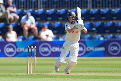 030525 - Glamorgan v Derbyshire, Rothesay County Championship Division 2, Day 2 - Andy Gorvin of Glamorgan plays a shot