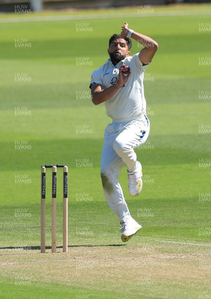 030525 - Glamorgan v Derbyshire, Rothesay County Championship Division 2, Day 2 - Anuj Dal of Derbyshire bowls
