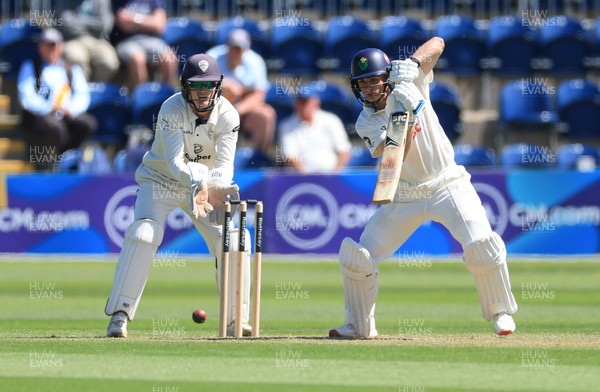 030525 - Glamorgan v Derbyshire, Rothesay County Championship Division 2, Day 2 - Andy Gorvin of Glamorganplays a shot