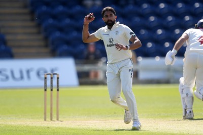040525 - Glamorgan v Derbyshire - Rothesay County Championship - Anuj Dal of Derbyshire bowling