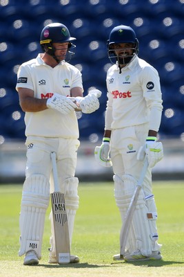 040525 - Glamorgan v Derbyshire - Rothesay County Championship - Colin Ingram and Zain Ul-Hassan of Glamorgan