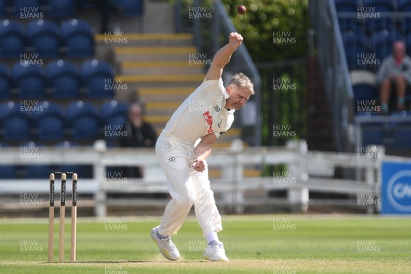 040525 - Glamorgan v Derbyshire - Rothesay County Championship - Timm Van Der Gugten of Glamorgan bowling