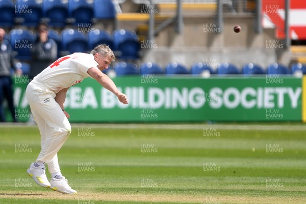 040525 - Glamorgan v Derbyshire - Rothesay County Championship - Timm Van Der Gugten of Glamorgan bowling
