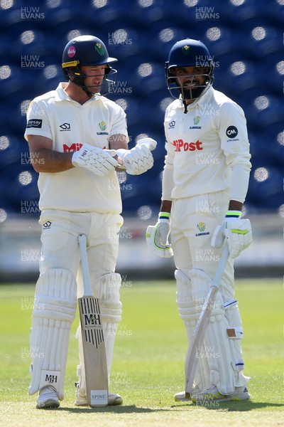 040525 - Glamorgan v Derbyshire - Rothesay County Championship - Colin Ingram and Zain Ul-Hassan of Glamorgan