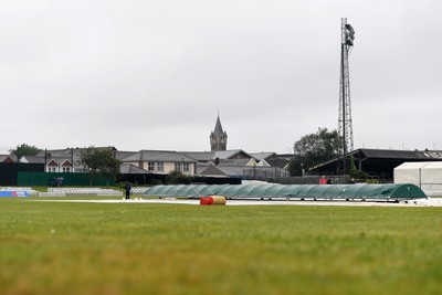 070825 - Glamorgan v Derbyshire - Metro Bank One Day Cup - The start of the game at Neath is delayed due to the rain