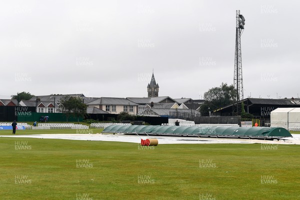 070825 - Glamorgan v Derbyshire - Metro Bank One Day Cup - The start of the game at Neath is delayed due to the rain