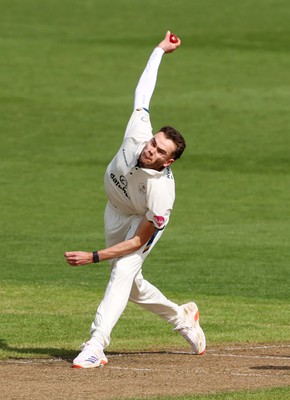 120424 - Glamorgan v Derbyshire - Vitality County Championship, Division Two - Sam Conners of Derbyshire bowling