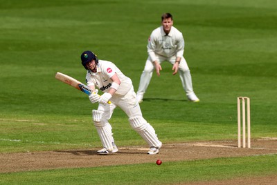 120424 - Glamorgan v Derbyshire - Vitality County Championship, Division Two - Sam Northeast of Glamorgan