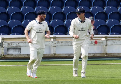 120424 - Glamorgan v Derbyshire - Vitality County Championship, Division Two - David Lloyd and Aneurin Donald of Derbyshire