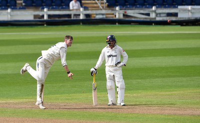 120424 - Glamorgan v Derbyshire - Vitality County Championship, Division 2 - Alex Thomson of Derbyshire 