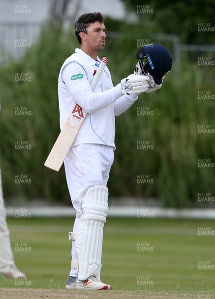 130619 - Glamorgan v Derbyshire - Specsavers County Championship Division Two - Billy Godleman celebrates his century