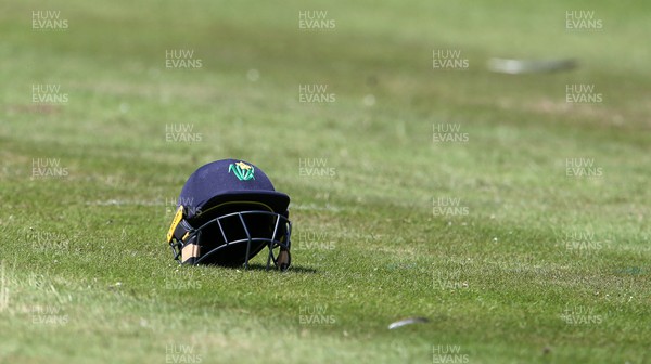 210618 - Glamorgan v Derbyshire - Specsavers County Championship Division Two - Glamorgan helmet