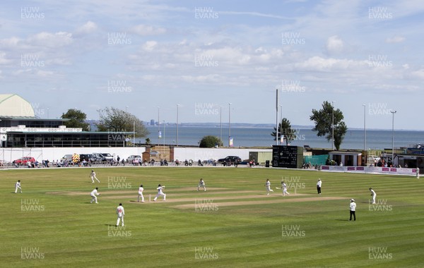 210618 - Glamorgan v Derbyshire - Specsavers County Championship Division Two - General View of St Helens as Prem Sisodiya catches Ben Slater off the bowling of Andrew Salter