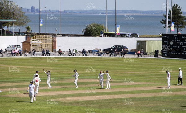 210618 - Glamorgan v Derbyshire - Specsavers County Championship Division Two - General View of St Helens as Prem Sisodiya catches Ben Slater off the bowling of Andrew Salter