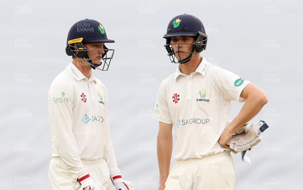 270617 - Glamorgan v Derbyshire - Specsavers County Championship Division Two - Aneurin Donald and Nick Selman of Glamorgan