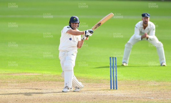 290923 - Glamorgan v Derbyshire - LV County Championship Division 2 - Kiran Carlson of Glamorgan