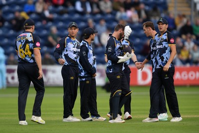 060625 - Glamorgan v Essex - T20 Vitality Blast - Colin Ingram of Glamorgan catches the ball to dismiss Dean Elgar of Essex