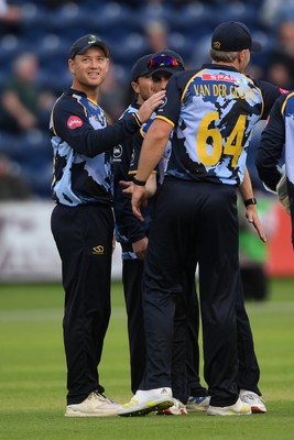 060625 - Glamorgan v Essex - T20 Vitality Blast - Colin Ingram of Glamorgan catches the ball to dismiss Dean Elgar of Essex