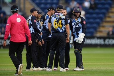 060625 - Glamorgan v Essex - T20 Vitality Blast - Chris Cooke of Glamorgan catches the ball to dismiss Paul Walter of Essex