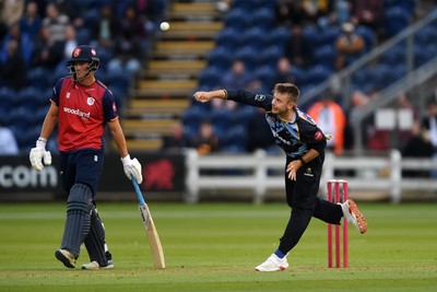 060625 - Glamorgan v Essex - T20 Vitality Blast - Mason Crane of Glamorgan bowling