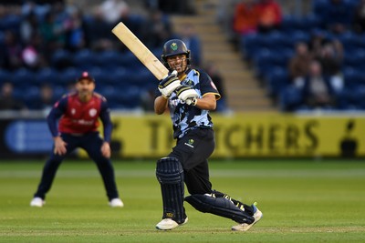 060625 - Glamorgan v Essex - T20 Vitality Blast - Kiran Carlson of Glamorgan batting
