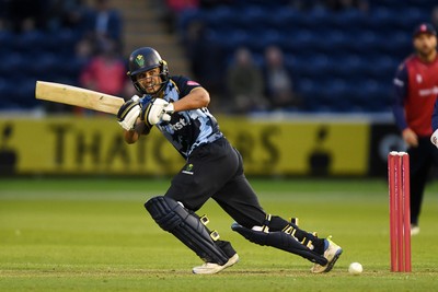 060625 - Glamorgan v Essex - T20 Vitality Blast - Kiran Carlson of Glamorgan batting