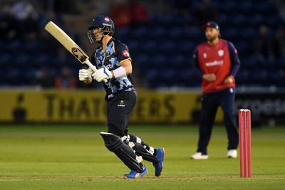 060625 - Glamorgan v Essex - T20 Vitality Blast - Ben Kellaway hits the ball top win the match