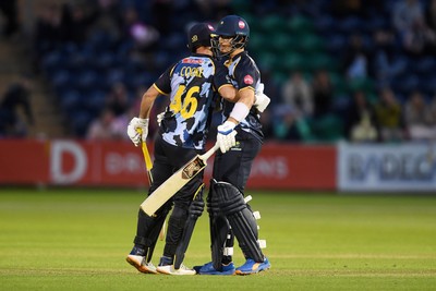060625 - Glamorgan v Essex - T20 Vitality Blast - Ben Kellaway hits the ball top win the match