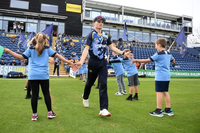 060625 - Glamorgan v Essex - T20 Vitality Blast - Andy Gorvin of Glamorgan runs out at the start of the match