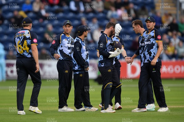 060625 - Glamorgan v Essex - T20 Vitality Blast - Colin Ingram of Glamorgan catches the ball to dismiss Dean Elgar of Essex