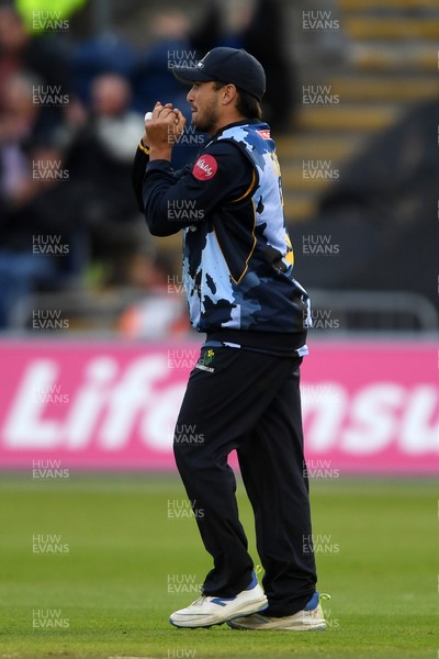 060625 - Glamorgan v Essex - T20 Vitality Blast - Kiran Carlson of Glamorgan catches the ball to dismiss  Michael Pepper of Essex