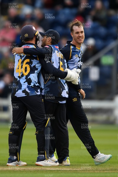 060625 - Glamorgan v Essex - T20 Vitality Blast - Kiran Carlson of Glamorgan catches the ball to dismiss  Michael Pepper of Essex