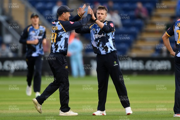 060625 - Glamorgan v Essex - T20 Vitality Blast - Mason Crane of Glamorgan bowls the ball to dismiss Charlie Allison of Essex