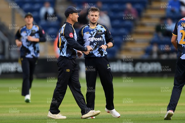 060625 - Glamorgan v Essex - T20 Vitality Blast - Mason Crane of Glamorgan bowls the ball to dismiss Charlie Allison of Essex