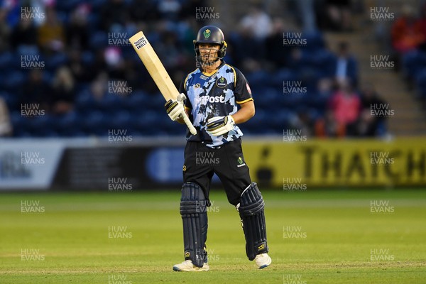 060625 - Glamorgan v Essex - T20 Vitality Blast - Kiran Carlson of Glamorgan hits 50