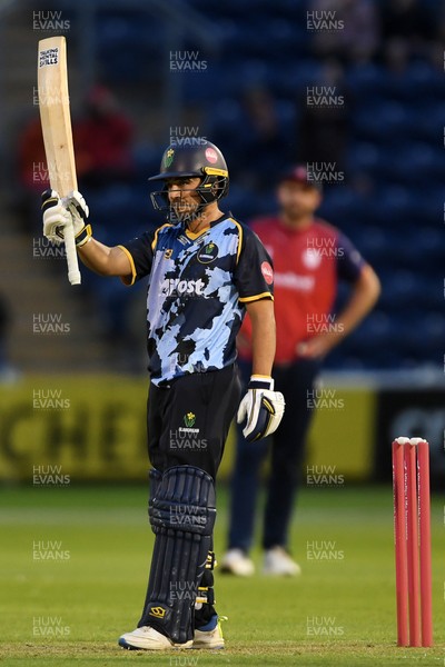 060625 - Glamorgan v Essex - T20 Vitality Blast - Kiran Carlson of Glamorgan hits 50