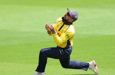 070826 - Glamorgan v Essex, Metro Bank One Day Cup - Zain ul Hassan of Glamorgan catches Simon Harmer of Essex off the bowling of Connor O'Riordan of Glamorgan