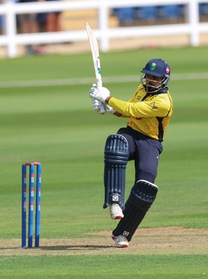 070826 - Glamorgan v Essex, Metro Bank One Day Cup - Zain ul Hassan of Glamorgan plays a shot