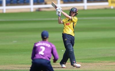 070826 - Glamorgan v Essex, Metro Bank One Day Cup - Harry Wallace of Glamorgan plays a shot