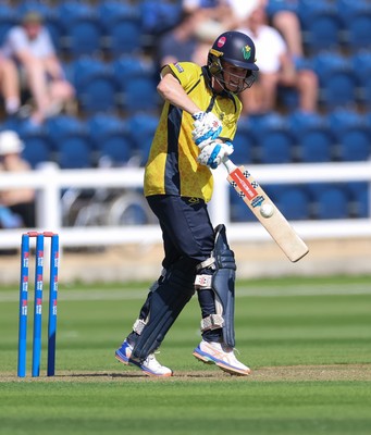 070826 - Glamorgan v Essex, Metro Bank One Day Cup - Harry Wallace of Glamorgan plays a shot