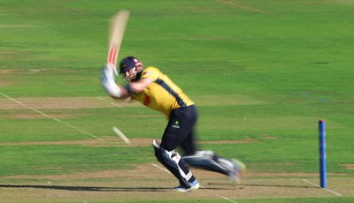 070826 - Glamorgan v Essex, Metro Bank One Day Cup - Dan Douthwaite of Glamorgan plays a shot