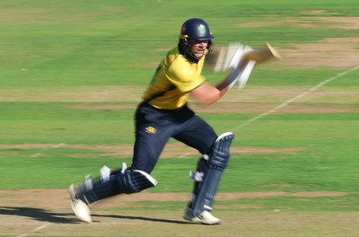 070826 - Glamorgan v Essex, Metro Bank One Day Cup - Timm van der Gugten of Glamorgan plays a shot