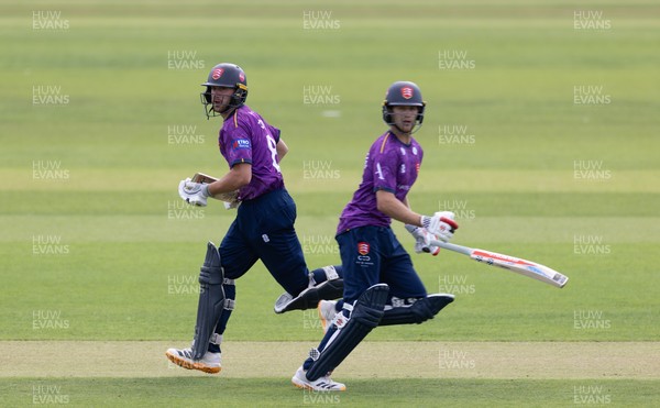 070826 - Glamorgan v Essex, Metro Bank One Day Cup - Noah Thain of Essex and Luc Benkenstein of Essex open the batting