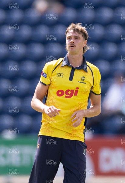 070826 - Glamorgan v Essex, Metro Bank One Day Cup - Connor O'Riordan of Glamorgan bowls