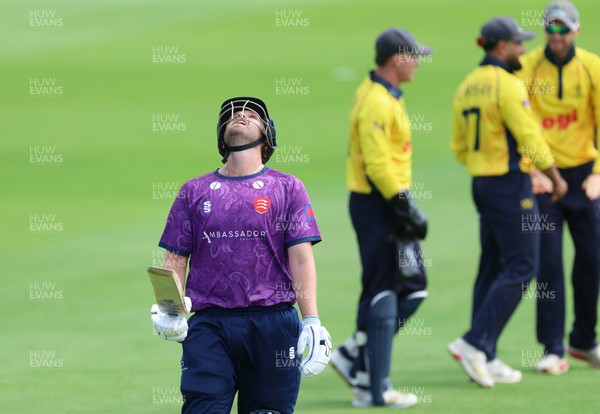 070826 - Glamorgan v Essex, Metro Bank One Day Cup - Matt Critchley of Essex reacts after he is run out by Zain ul Hassan of Glamorgan