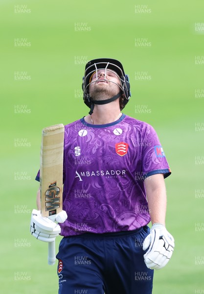070826 - Glamorgan v Essex, Metro Bank One Day Cup - Matt Critchley of Essex reacts after he is run out by Zain ul Hassan of Glamorgan