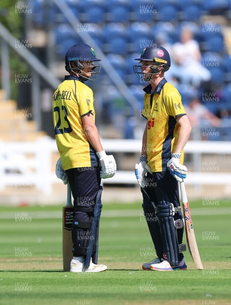 070826 - Glamorgan v Essex, Metro Bank One Day Cup - Jack Hope-Bell of Glamorgan and Harry Wallace of Glamorgan