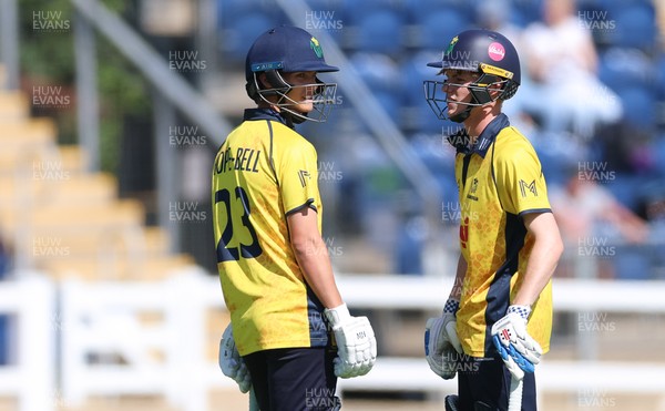 070826 - Glamorgan v Essex, Metro Bank One Day Cup - Jack Hope-Bell of Glamorgan and Harry Wallace of Glamorgan