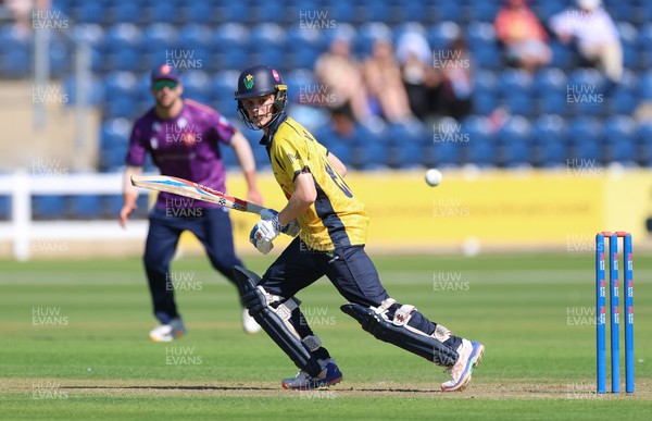 070826 - Glamorgan v Essex, Metro Bank One Day Cup - Harry Wallace of Glamorgan hits a four